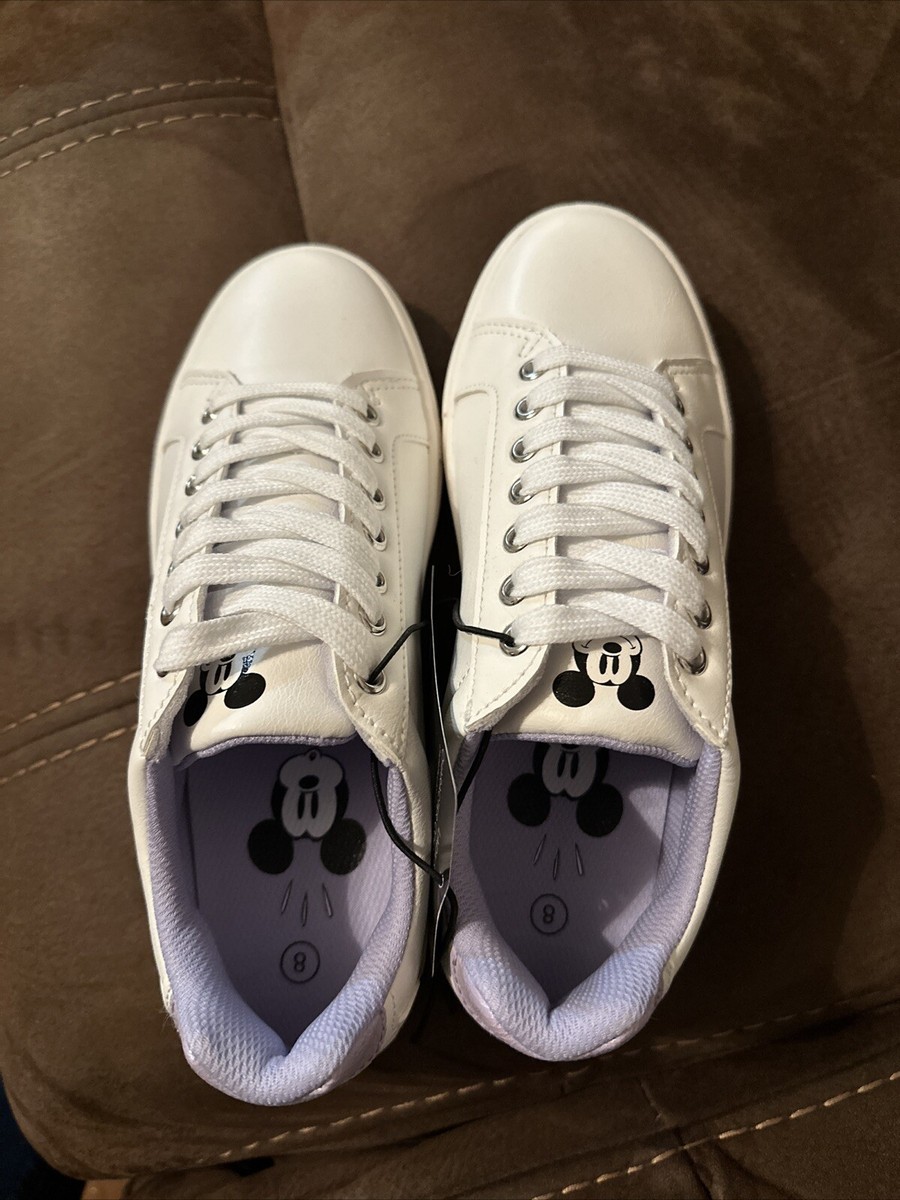 Sz 8 Disney Mickey Mouse Ladies Character Court White
