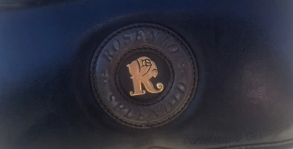 Bolso/cartera bandolera vintage Rosenio Splendid de cuero azul Foto 4 de 4