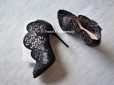 NEW Alexander McQueen Floral Lace Laser Cut Fall Ankle Boots Dress Bootie 36