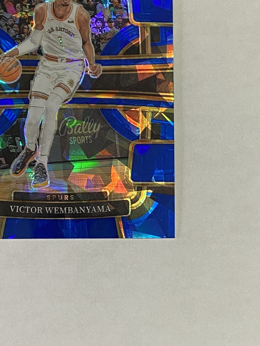 2023-24 Panini Select Victor Wembanyama Blue Cracked Ice Prizm 