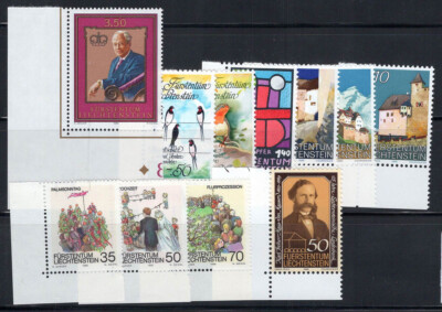 Liechtenstein 1986 Mi. 893-903 postfrisch ** 100% Natur, Bank, König