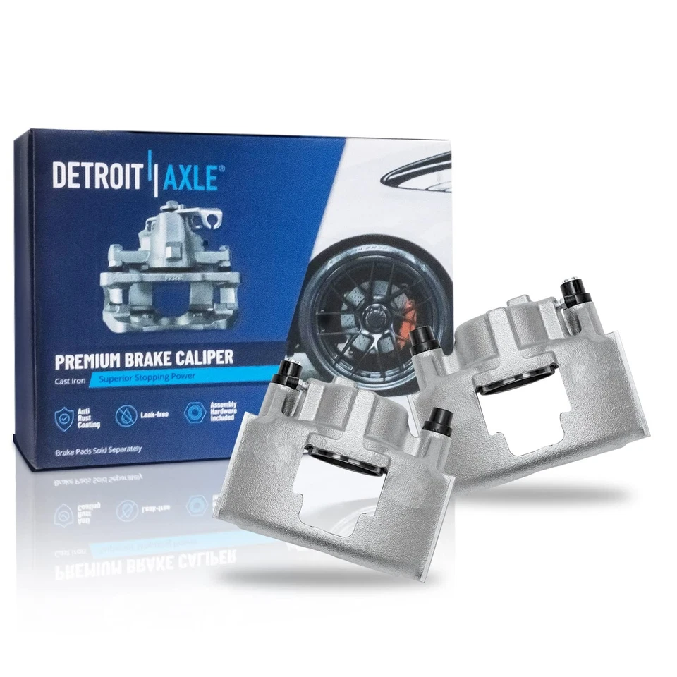 Rotores de disco delanteros + pinzas de freno y pastillas de freno para GMC K1500 K2500 Tahoe Yukon Foto 4 de 4