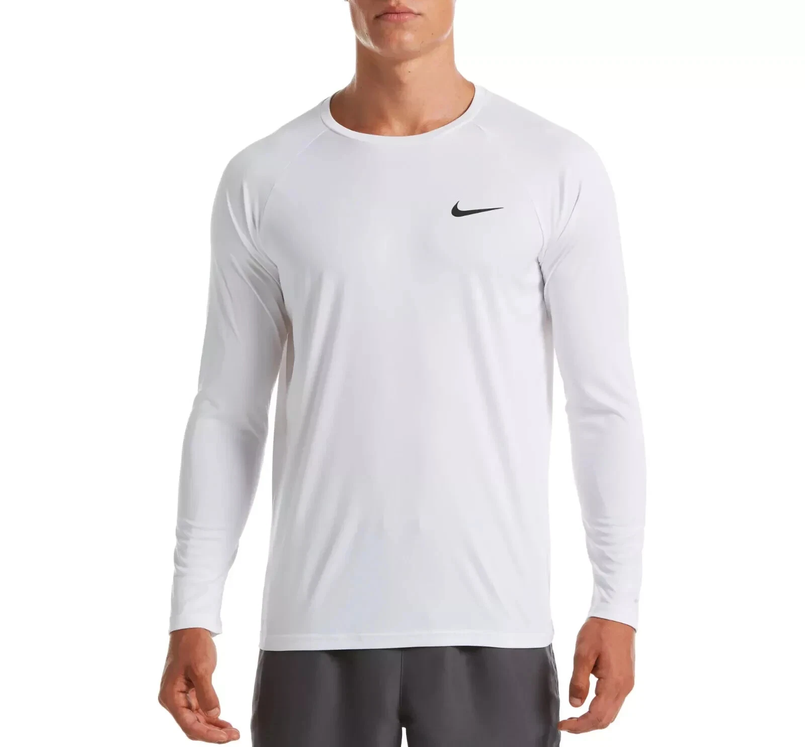Nike Men's Long Sleeve Hydroguard Swim Shirt Rashguard White NESSA587-100 NWT
Opens in a new window
