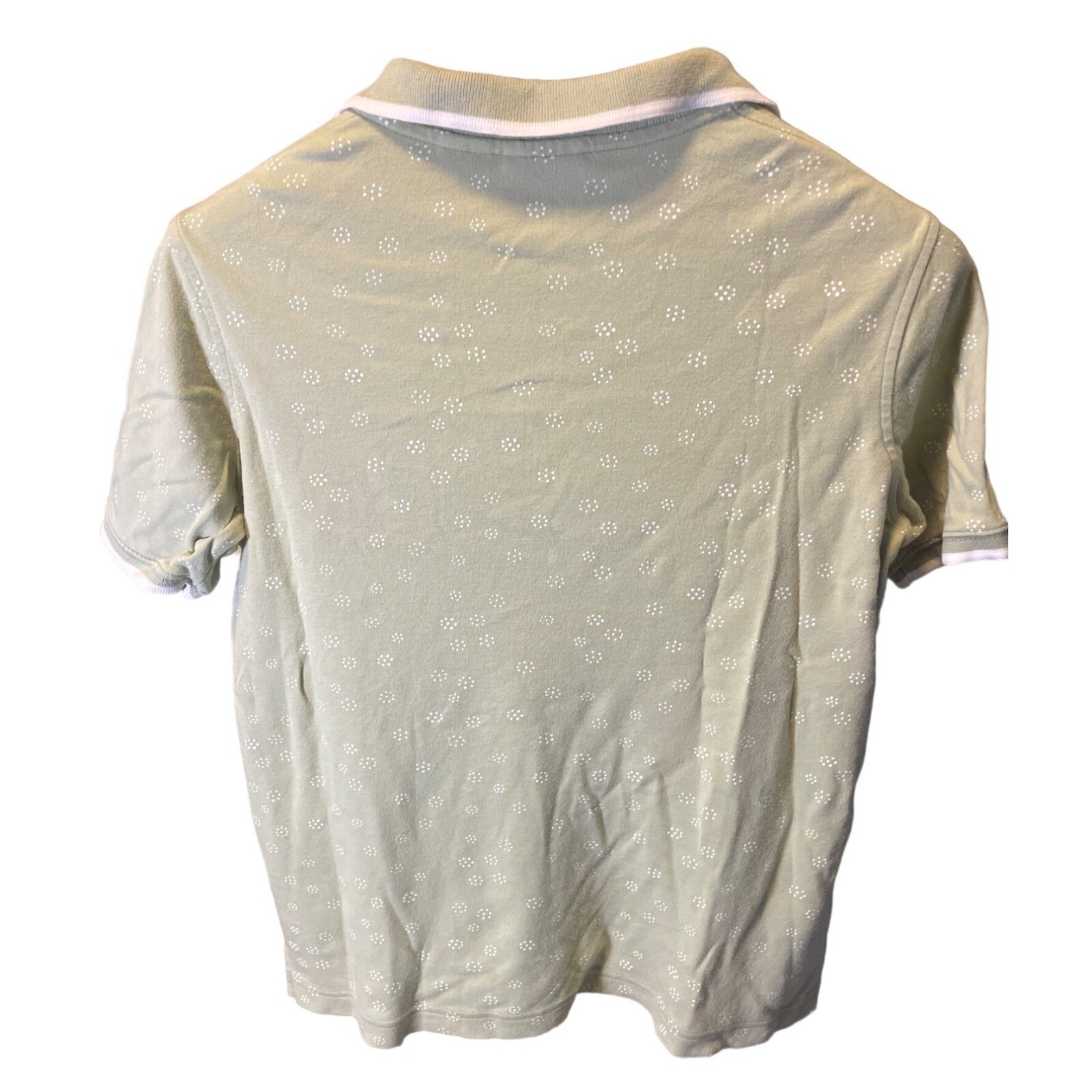 Classic Elements Light Green Patterned Short Slee… - image 2