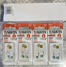 4 Packs VMC Tungsten Tubby Jig 2-Pack 1/16OZ Glow Parrot