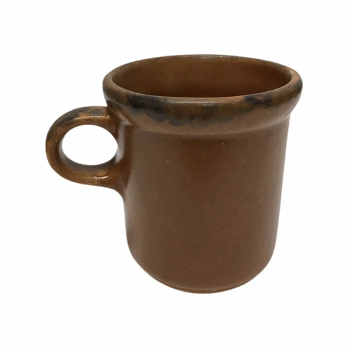Vintage McCoy Canyon Mesa Brown Pottery Rustic Primitive 1412 USA Coffee Cup Mug