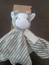 Lila Jack NWT 2020 Cow Giraffe Lovey baby security blanket gray striped plush
