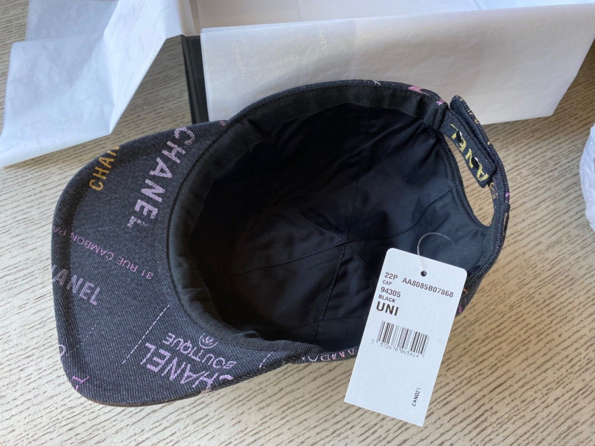 CHANEL キャップ Chanel Cotton CC Cap Hat Black Coral 1663459 – FASHIONPHILE