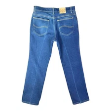 Vintage Lee Men's Union Made Blue Jeans Meas. 32x28.5" Polyester-Cotton Blend