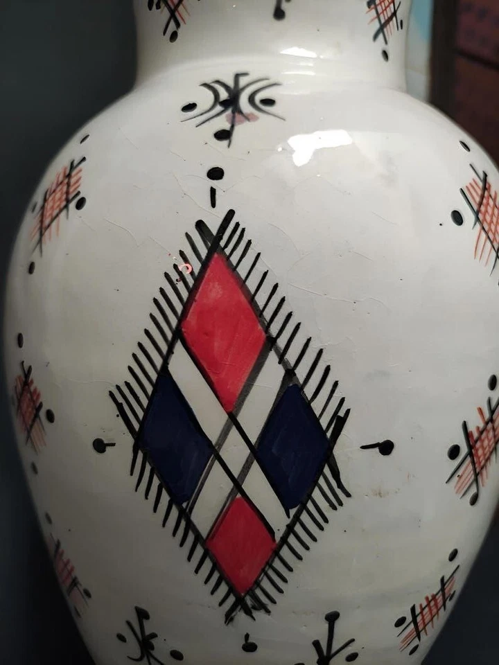 Jarrón marroquí hecho a mano jarrón decoración jarrón para salón jarrón decorativo Foto 2 de 2