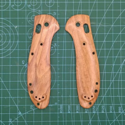 1 Pair Wooden Grip Handle Scales For Benchmade Griptilian 551 Pocket Knife