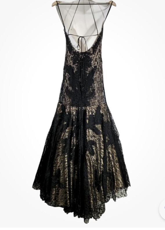 nocturne tulle backless dress Tyanna Mocha Burnout Velvet Mesh Backless Mermaid Maxi Dress main image 0
