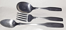 Three Piece Set Vintage Leonard Silver-plated Baby Fork Spoons- Made in Korea