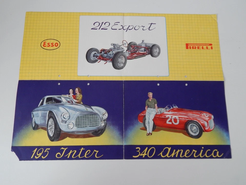 Folleto de ventas original Ferrari 30 años de experiencia 195 Inter 340 America 212 Foto 2 de 4