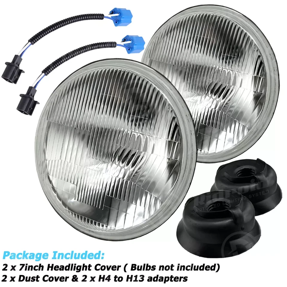 2X 7 Inch Round Led Headlight Housing for Jeep CJ5 CJ6 CJ7 CJ8 1972-1986 — 第 2/4 张图片