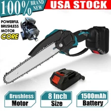 8" Cordless Electric Mini Chainsaw Chain Saw Cordless Tree Wood Cutter Pruning