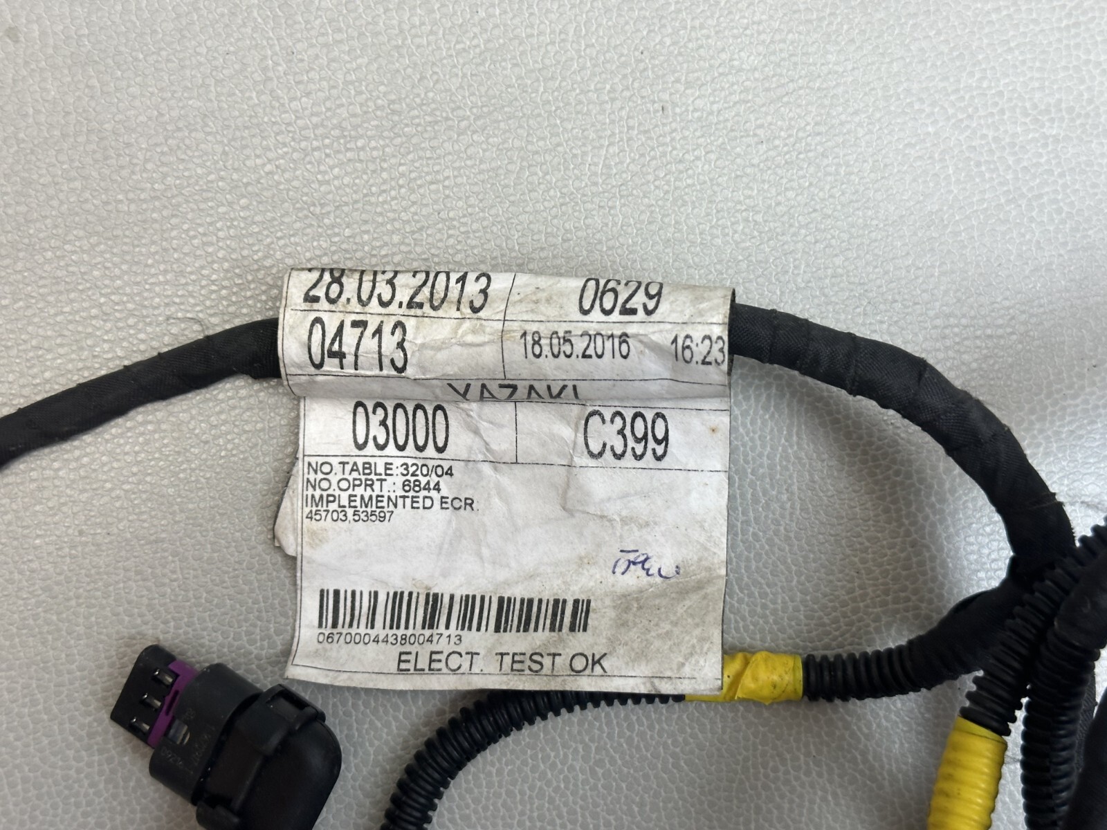 2014-2017 Maserati Ghibli Front Bumper Parking Assist Sensor Wire Harness OEM