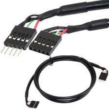 10x Internal 5-Pin USB IDC Motherboard Header Female To Male Extension Cable 1m