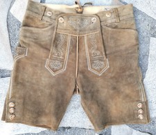 Bayerische bestickte Kurze Lederhose Stockerpoint Gr. 48
