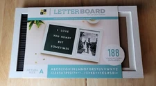 DCWV PHOTO & LETTER BOARD 15.5"x9" White 188 Characters Included