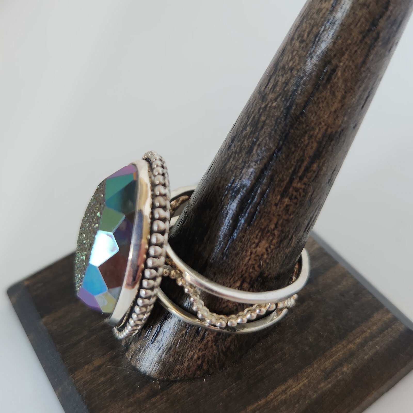 Titanium Druzy Quartz CL Colleen Lopez 925 Sterling Silver Ring 14.6g ...