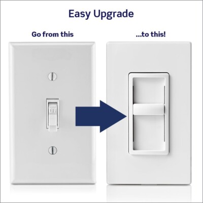 Leviton SureSlide Dimmer Switch for Dimmable LED, Halogen and Incandescent Bulbs