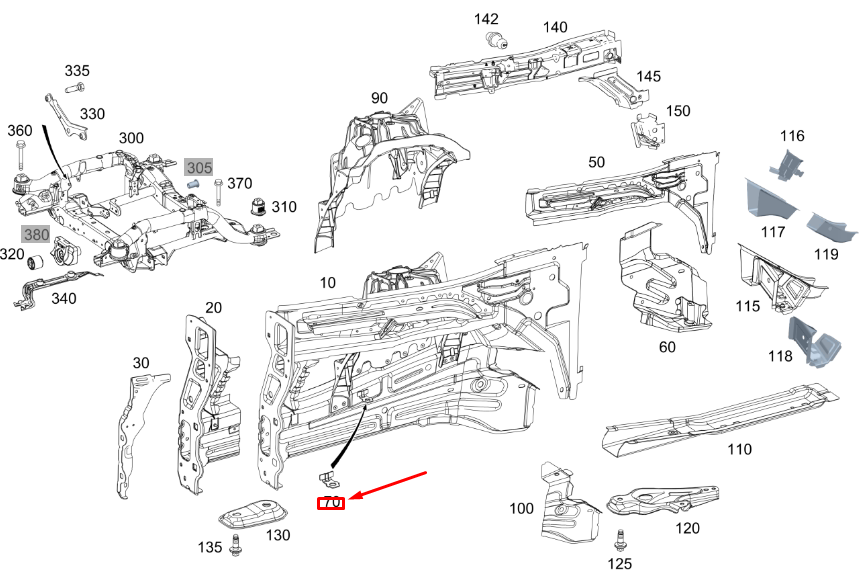 Neu MERCEDES-BENZ GLE W167 Bremsschlauchhalterung vorne links A1676251800