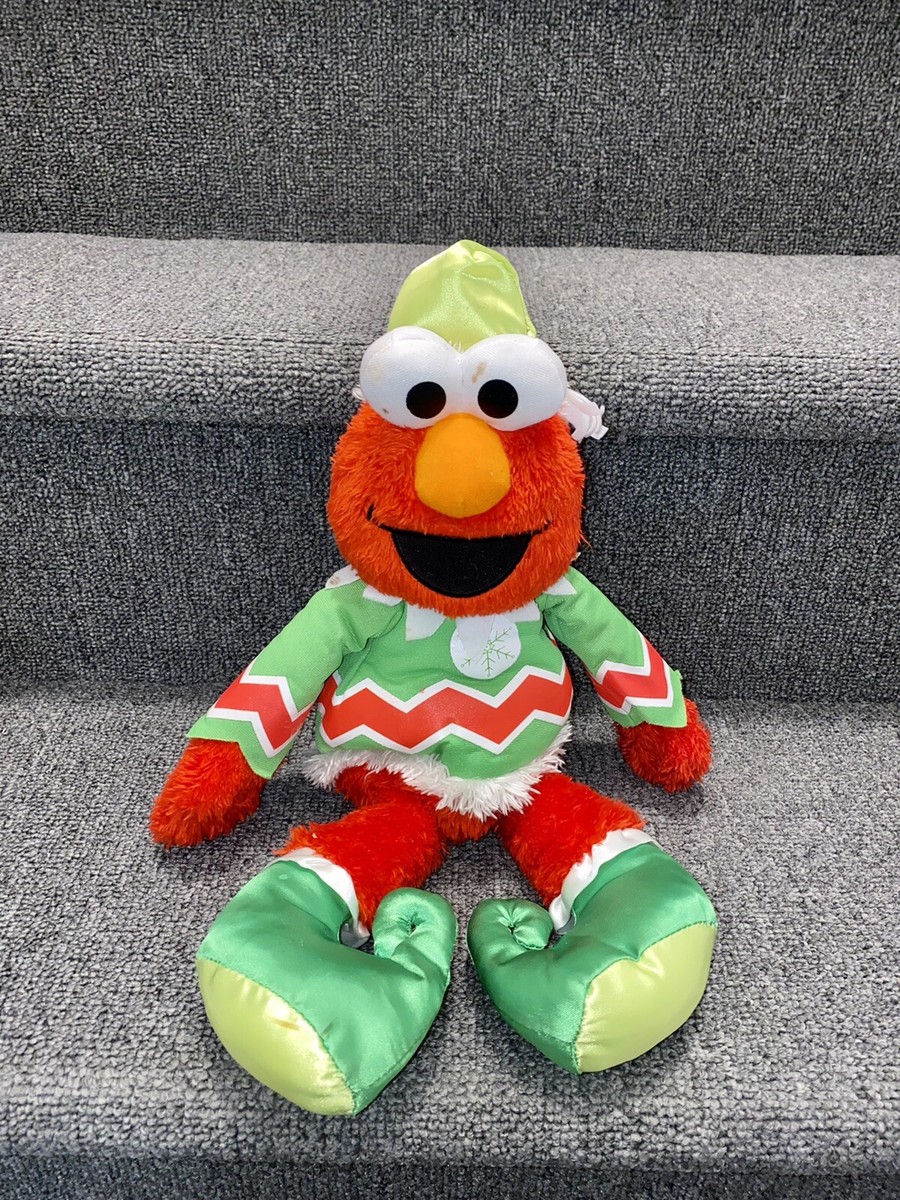 Elmo Elf Giggling Singing Vibrating Plush Tickle Christmas Xmas
