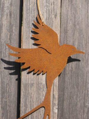 Edelrost Paradiesvogel zum Hängen 45cm Gartenfiguren Tierfiguren Haustier Garten