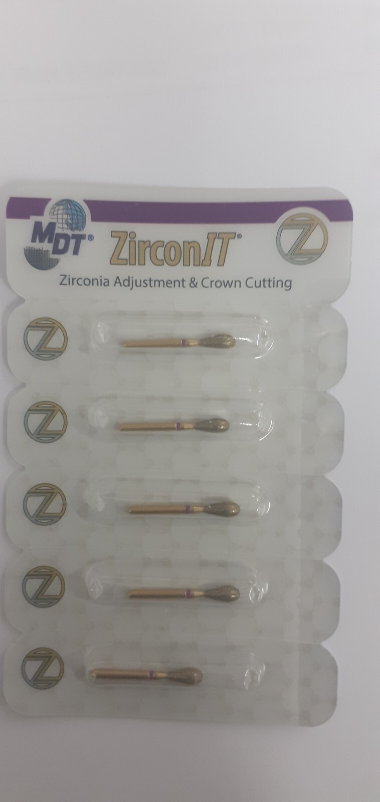 Dental 5 X ZirconIT Zirconia Adjustment & Crown Cutting Ball Shape By