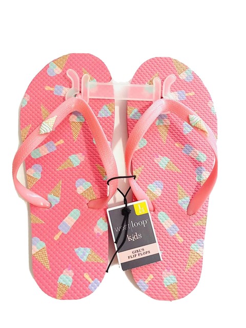 girls flip flops size 4