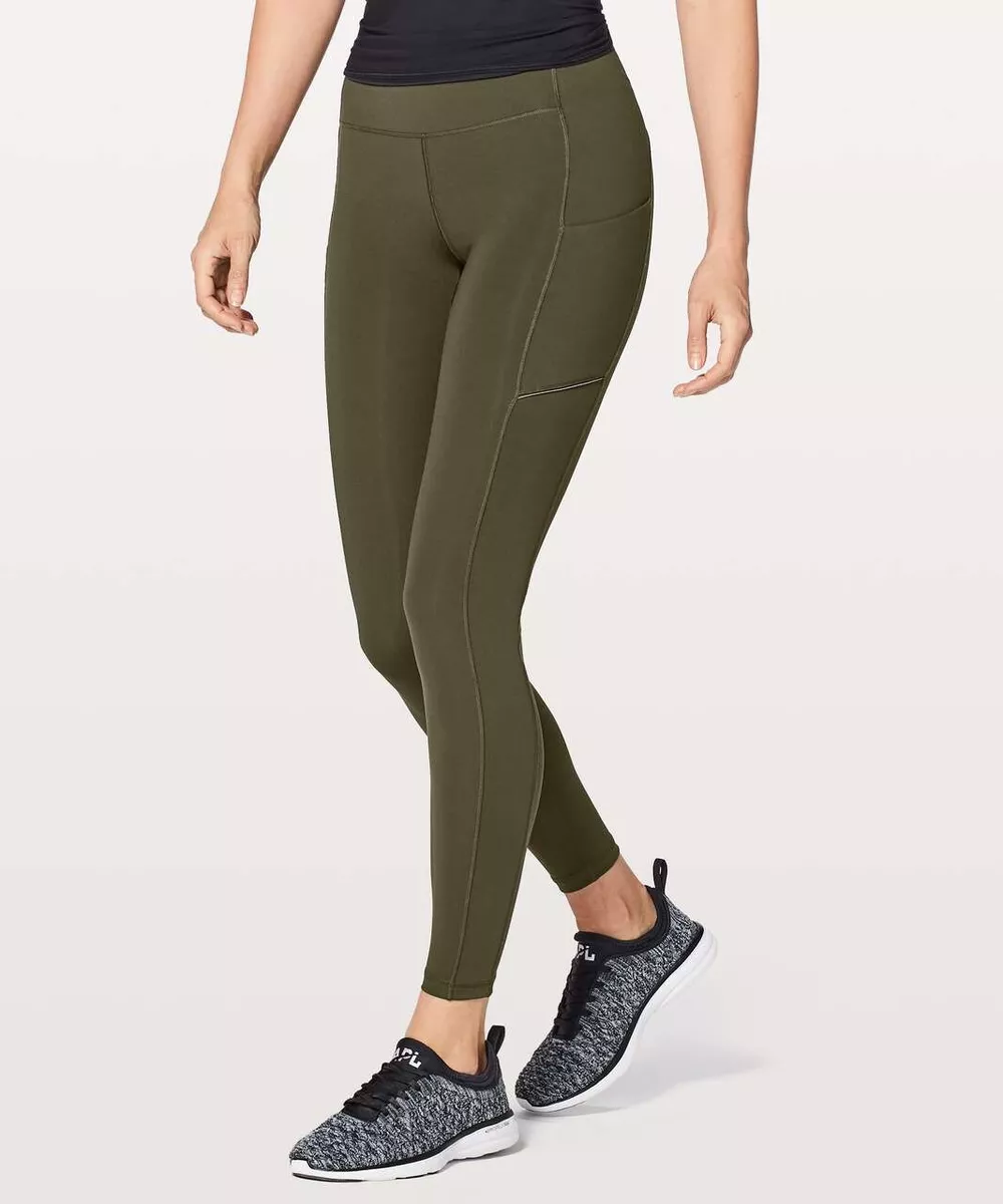 Lululemon Leggings Size 4 Speed Up Tight Full-On Luxtreme 28 Dark Olive