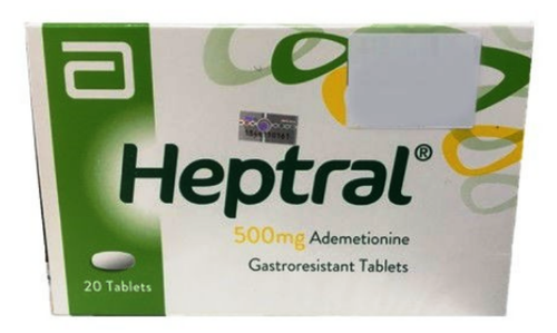 ABBOTT HEPTRAL 500MG ADEMETIONINE 20 TABS