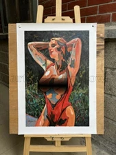Original oil painting art Abstract woman hand-painted on canvas 16x24in new#1014