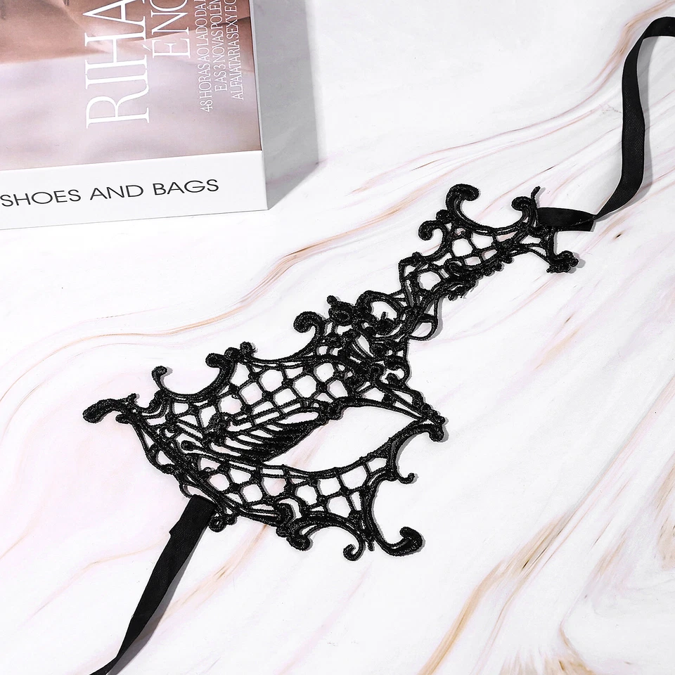 Women's Masquerade Mask Venetian Lace Mask for Christmas Halloween Party Ball - Image 4 of 4