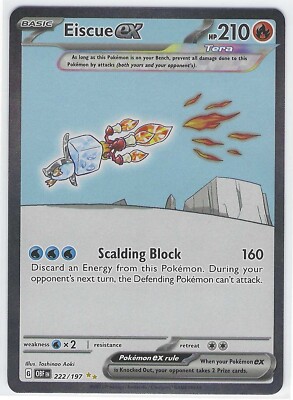 eiscue pokemon card ex Pokémon TCG: Eiscue ex SR 121/108 SV3 Ruler of the Black Flame main image 1