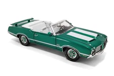 1972 OLDSMOBILE 442 W-30 CONVERTIBLE GREEN 1/18 DIECAST CAR ACME A1805625