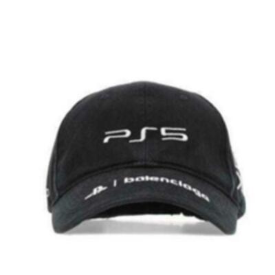 Balenciaga PS5 Collaboration Cap Logo Embroidery Black Size L B1 