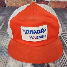 Vtg Pronto Wagner Brakes Trucker Hat Snapback Mesh Patch Made In USA
