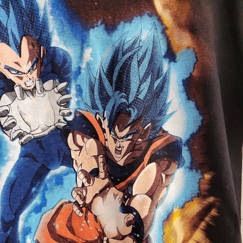 Dragon Ball Z Super Heroes Black Graphic T Shirt Size Adult Medium Double Sided - Picture 3 of 11