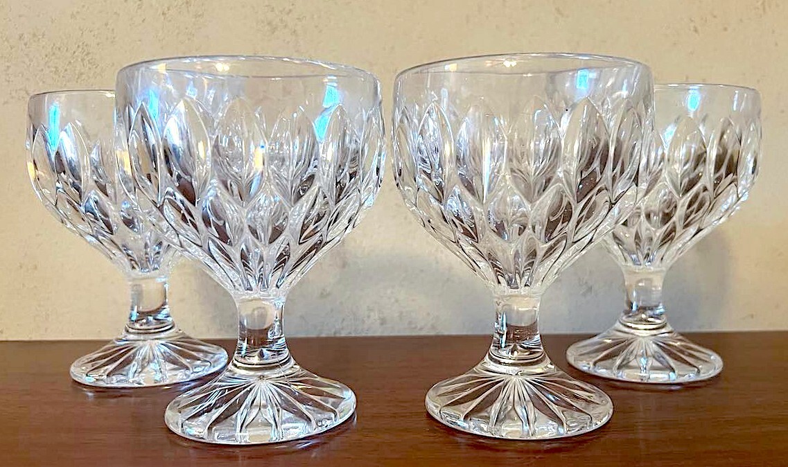 Echt Bleikristall German Lead Crystal Goblets Stemware Glasses Set of 4