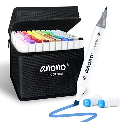 100 Colors Alcohol Marker Dual Tip Marker Permanent Marker Set Artist Markers...