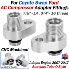 AC Compressor Adapter Fitting For Coyote Swap Ford Engine 2007-2017 CNC Machined