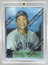 Mickey Mantle 1996 Topps #4 Commemorative Reprints Finest With Coating