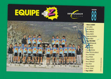 CYCLISME carte équipe cycliste Z  PEUGEOT 1988 Signée par ROGER LEGEAY