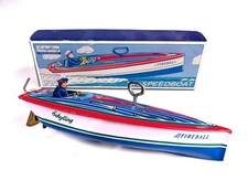 Speedboat Schylling Collector Series Tin Toy Litho Vintage Buyer Pays Shipping