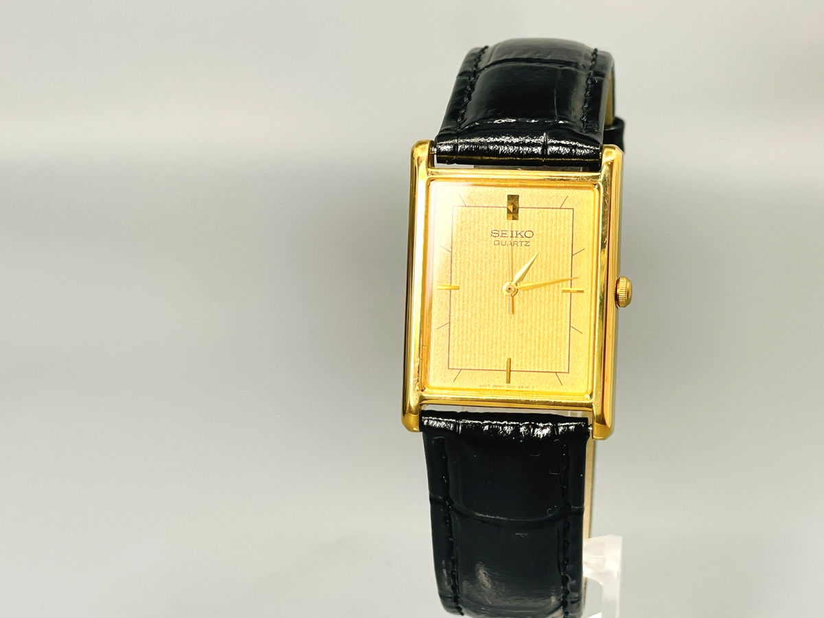 Vtg1992 [N.Mint] Seiko 7N01-5B40 Tank Rectangle 24mm Quartz Mens