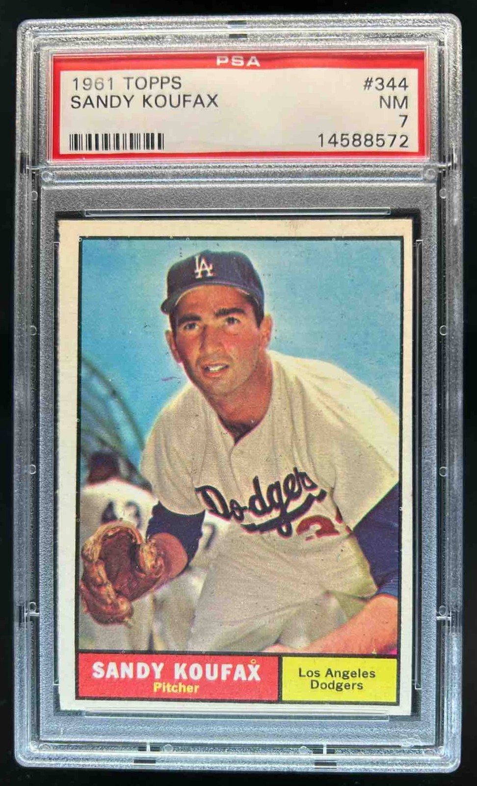 1961 Topps Sandy Koufax #344 Dodgers PSA 7