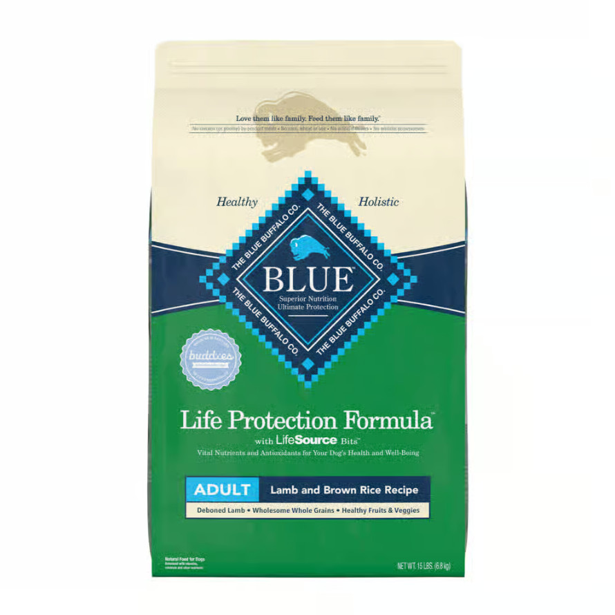 4 PCS- Blue Buffalo Life Protection Formula Adult Lamb & Brown Rice Recipe 15 LB