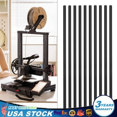 10 Pack T-Slot Aluminum Extrusion 20*20*1000mm 2020 For CNC 3D Printer Black